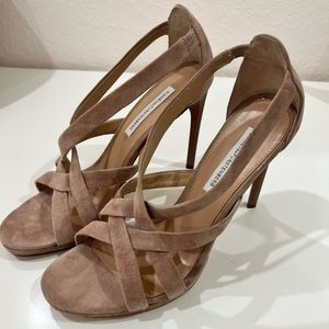 Diane von Furstenberg sandals nude only worn twice